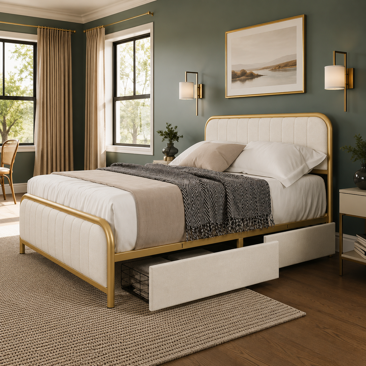 T2334 Platform Bed With Storage