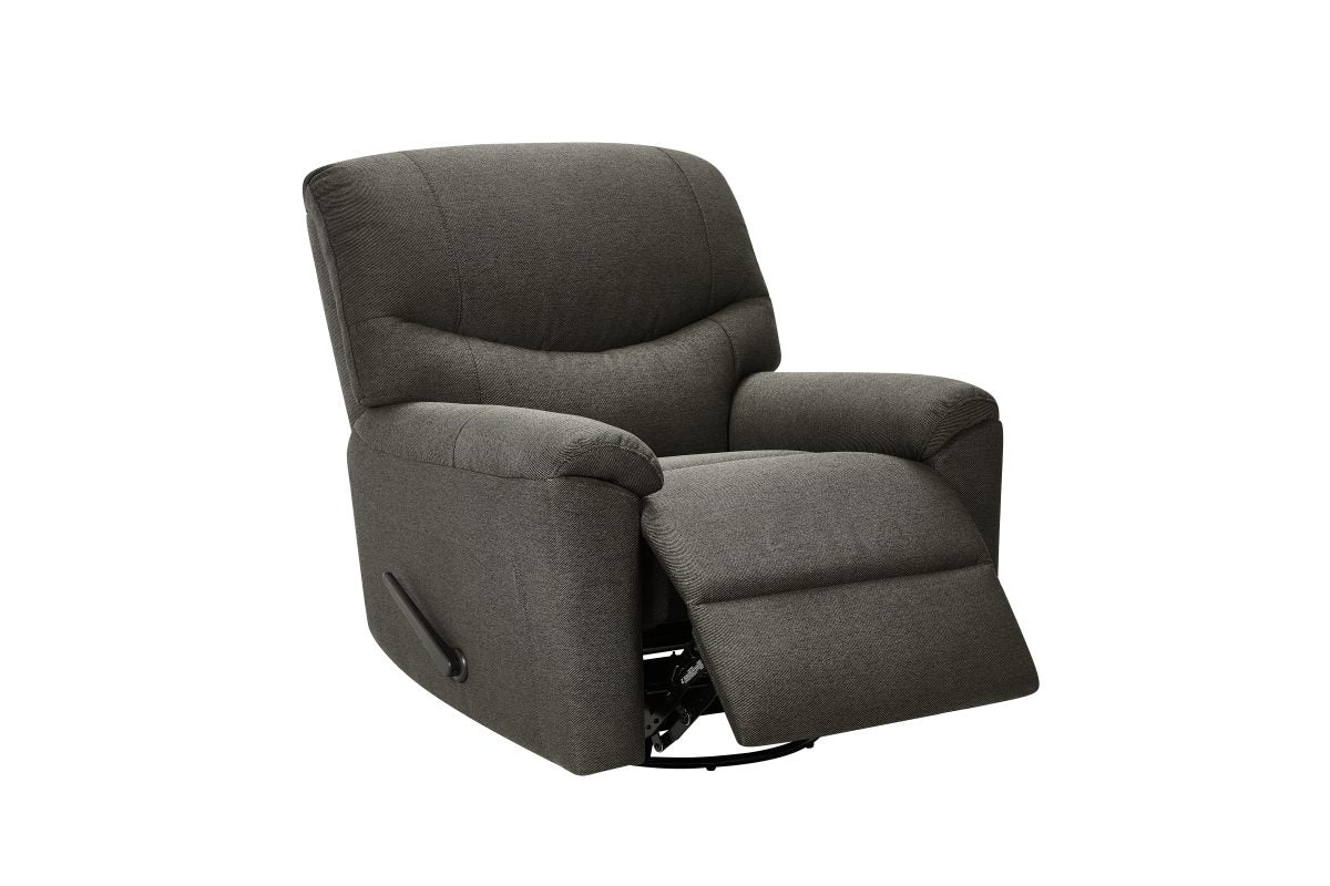 T1043 grey swivel rocker recliner with removable tray - FurniturCa Toronto
