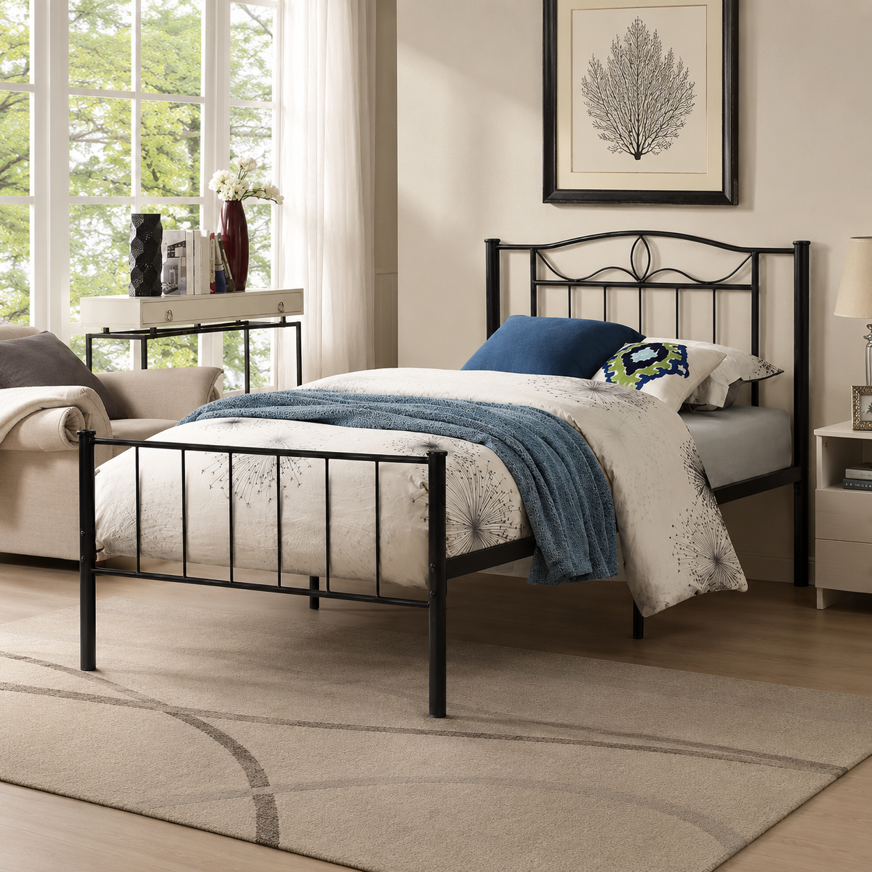 T2310 Platform Bed Black – Affordable Bed Frame Canada | FurniturCa