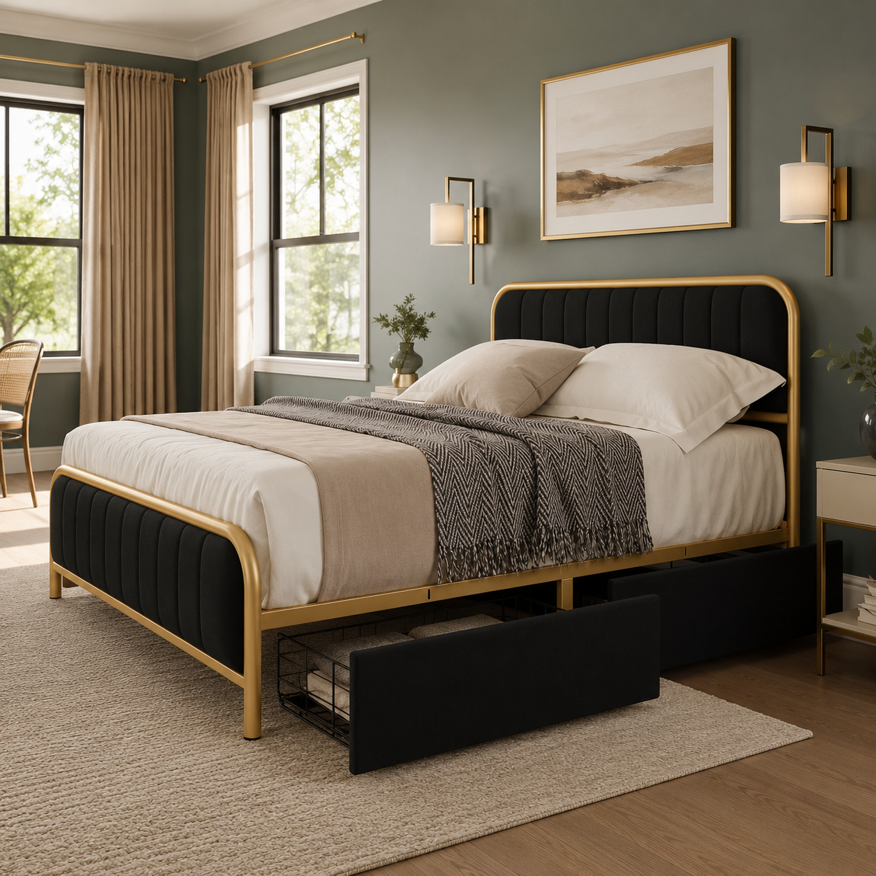 T2334 Platform Bed With Storage