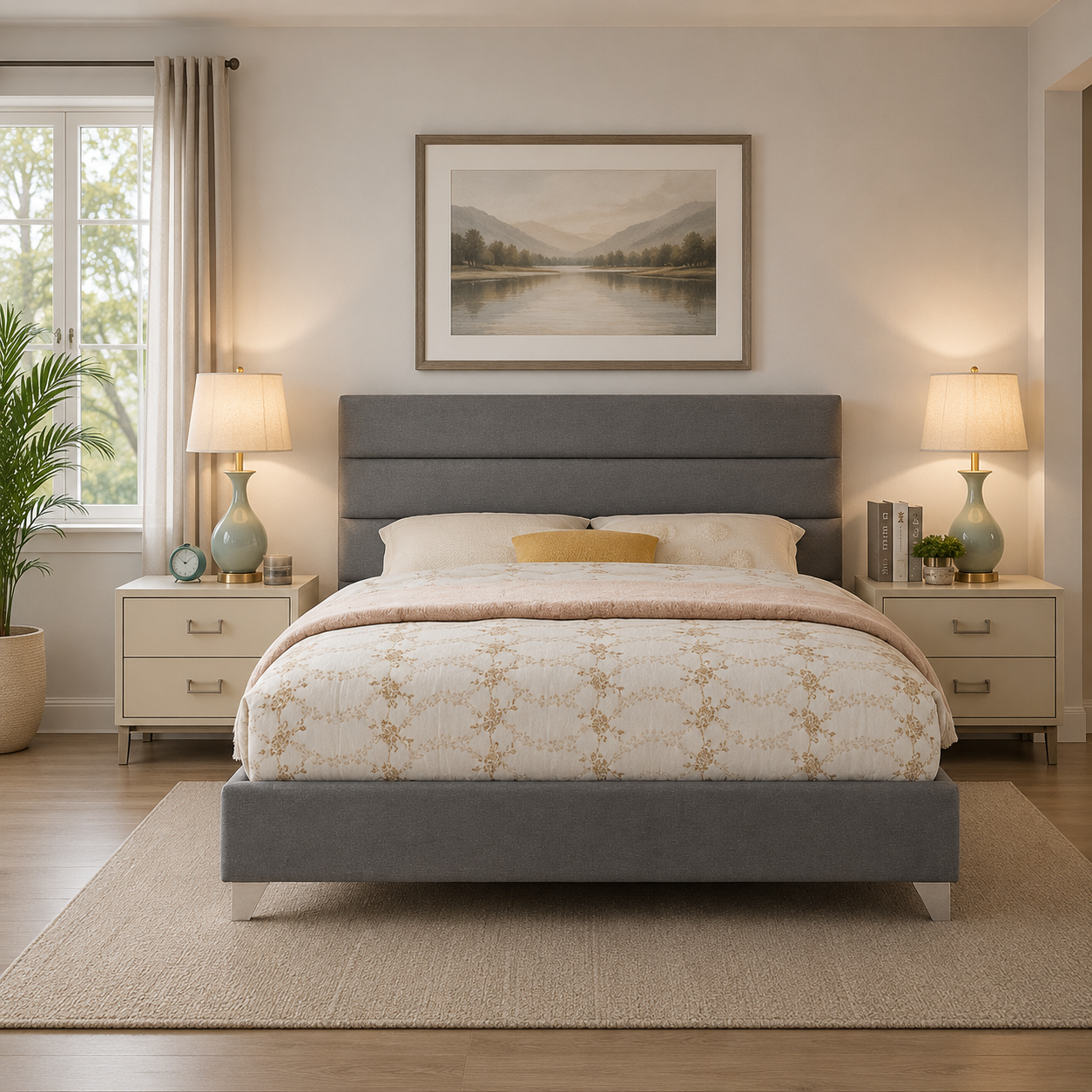 T2395 Upholstered Platform Bed
